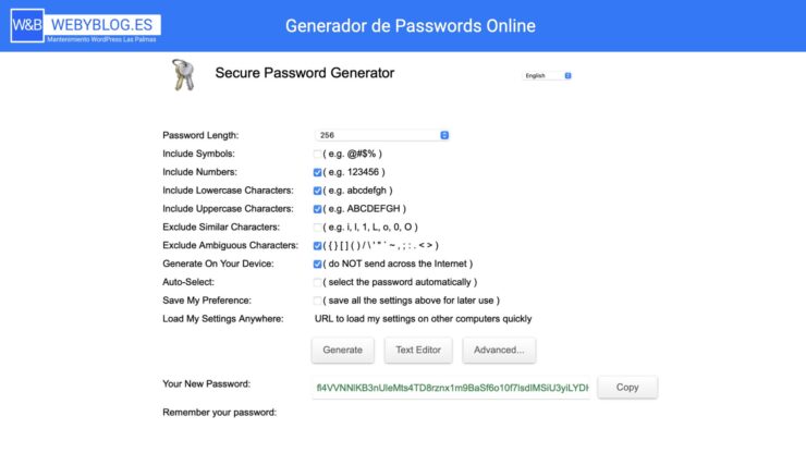 generador de passwords online