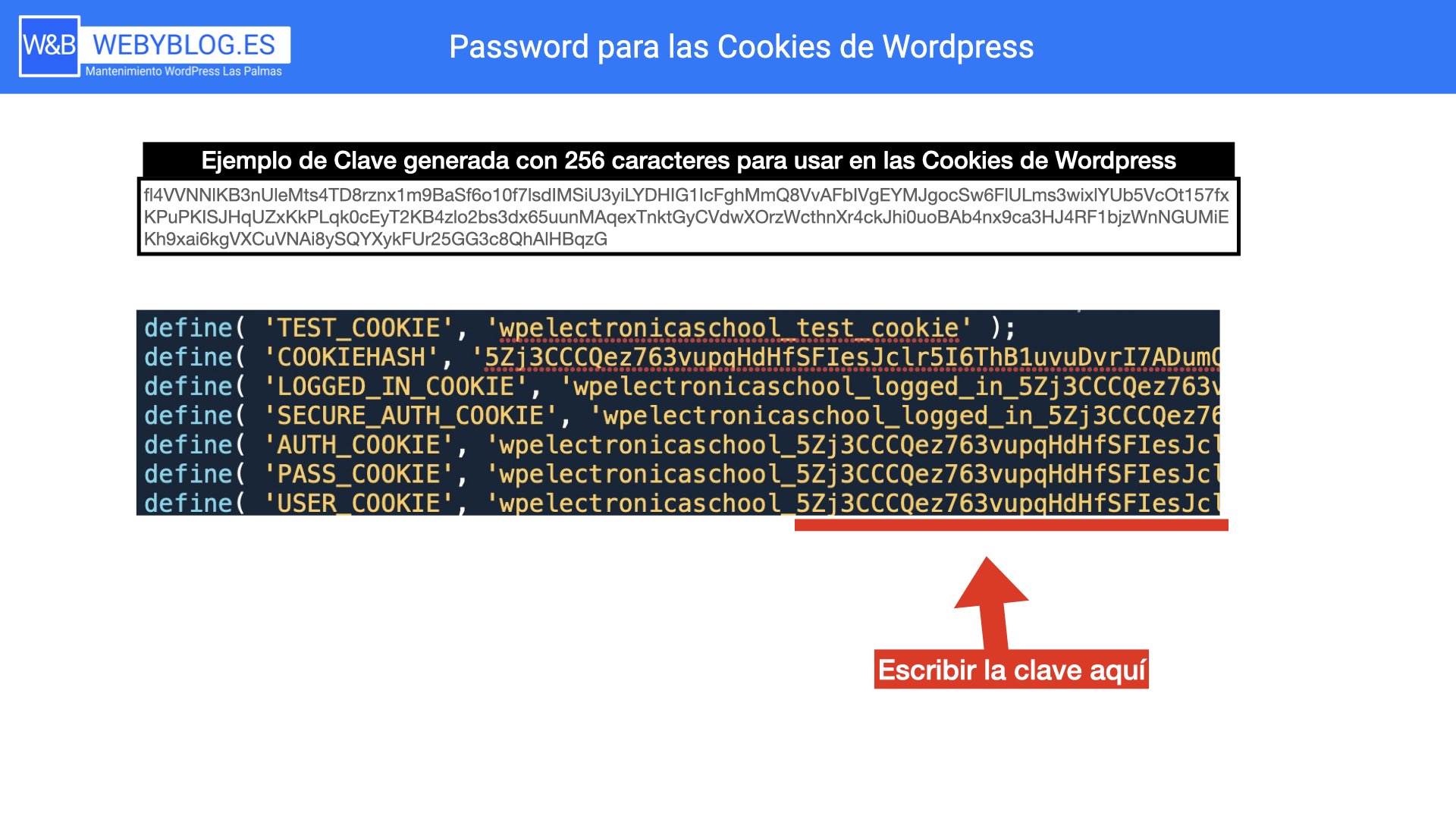 password para las cookies de wordpress