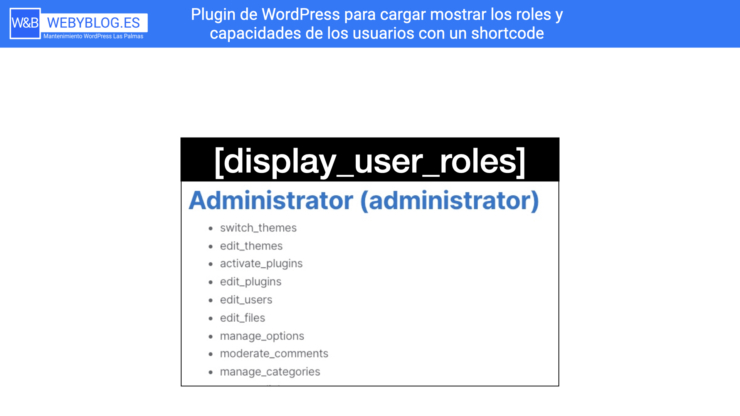 shortcode display user roles
